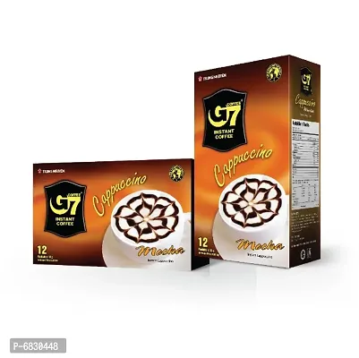 Trung Nguyen G7 Instant Cappuccino Mocha Coffee | Vietnamese Gourmet Coffee- Box 12 Sticks*18gms, net weight:216gms