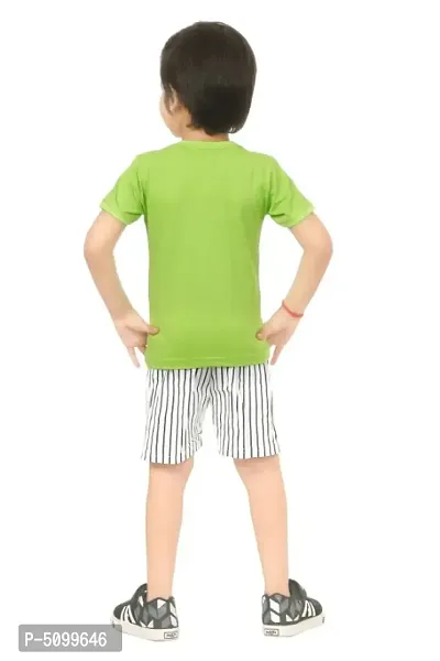 Kid Casual Printed T-Shirt & Trousers Clothing Set-thumb2