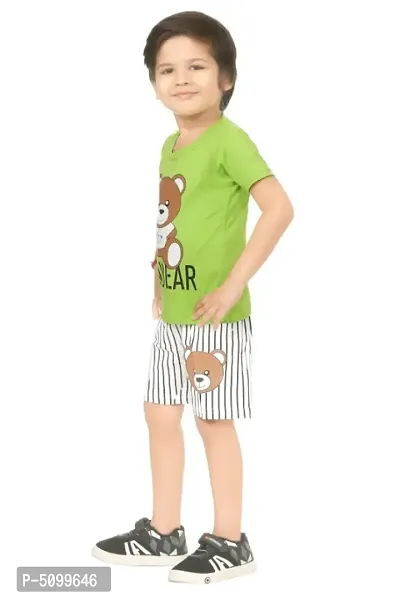 Kid Casual Printed T-Shirt & Trousers Clothing Set-thumb3