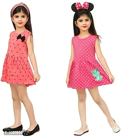 REYANSH CREATIONS Girls Cotton Frock II Shorts for Girls PACK OF 2-thumb3