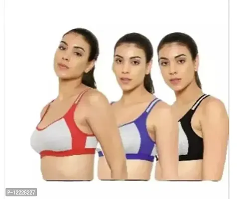 Buy Stylish Multicoloured Cotton Blend Solid Bras For Women Pack