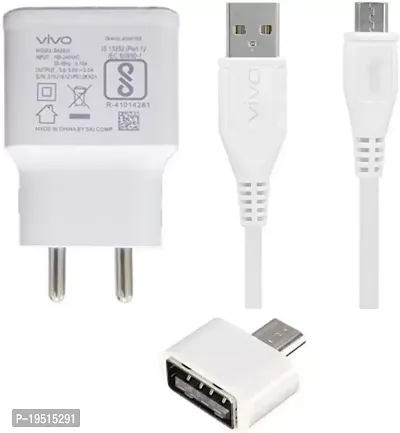 Wall Charger For Vivo V11/V11 Pro/V15/V15 Pro/V9/V9 Pro Charger with Detachable Cable  (White, Cable Included)-thumb0