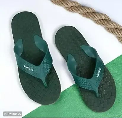 Stylish Green EVA Printed Thong Flip-Flops For Men-thumb0