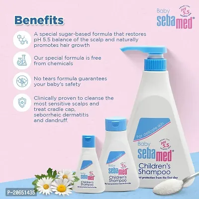 Sebamed Baby Shampoo 150ml|Ph 5.5| Camomile|Natural moisturisers|No tears formula|For delicate scalp-thumb2