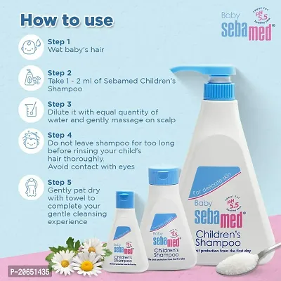 Sebamed Baby Shampoo 150ml|Ph 5.5| Camomile|Natural moisturisers|No tears formula|For delicate scalp-thumb5