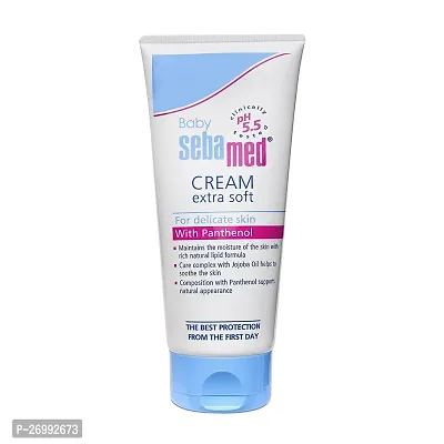 Sebamed Baby Cream Extra Soft 200m|Ph 5.5| Panthenol and Jojoba Oil|Clinically tested| ECARF Approved-thumb0