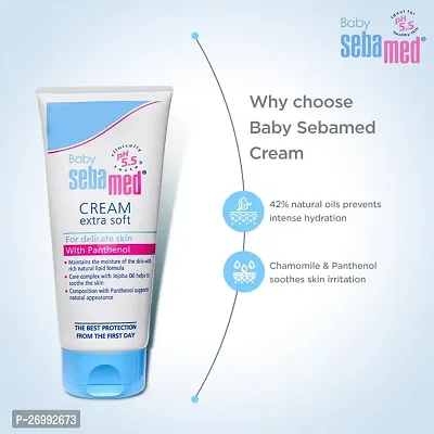 Sebamed Baby Cream Extra Soft 200m|Ph 5.5| Panthenol and Jojoba Oil|Clinically tested| ECARF Approved-thumb2