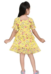 Stylish Fancy Designer Yellow Cotton Frocks Dresses For Girls Pack Of 1-thumb2