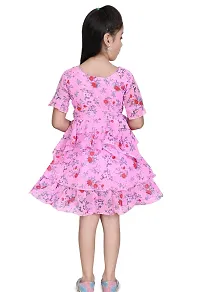 Stylish Fancy Designer Pink Cotton Frocks Dresses For Girls Pack Of 1-thumb1