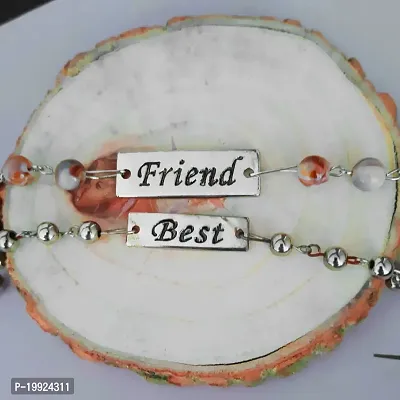 Shiv Jagdamba Friendship Day Couple Beaded Multicolor Metal Bracelet For Friend ShivBrCombo125-thumb3