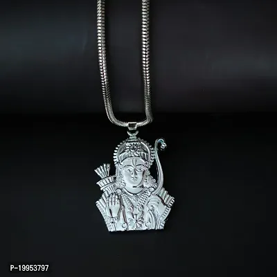 Anish NX Religious God Shree Ram Snake Chain Silver Zinc, Metal  Pendant Necklace For Men And Women