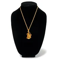 Sullery Lord Shiv Ji Mahadev Bholenath Sitting Locket Gold Zinc, Metal  Pendant Necklace Chain For Men And Women-thumb1