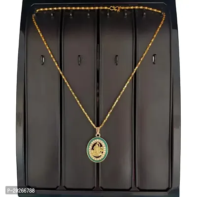 Sullery Religious Shiv Bholenath Mahadev Shankarnbsp;Gold  Brass  Pendant Necklace Chain For Men And Women