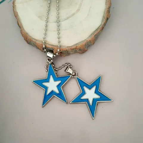 Sullery Rock Star Twice Star Pendant With Chain