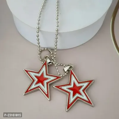 Sullery Rock Star Twice Star Pendant With Chain