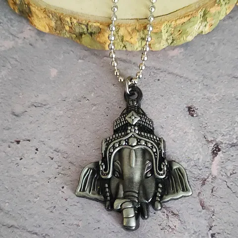 Shiv Creation Religious Jewelry Lord Shree Ganesh Ekdant Locket With Chain