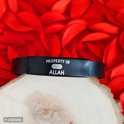 Sullery Muslim Islam Allah Bracelet Stainless Steel Silicone-thumb0