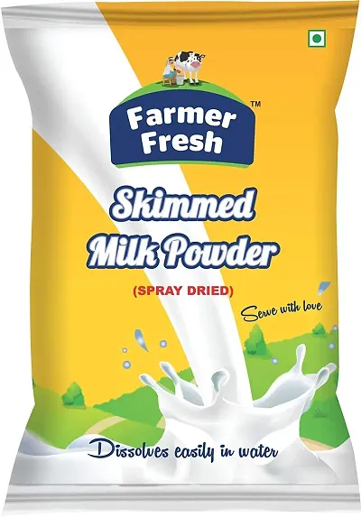 Farmer Fresh All-Natural skimmed Milk Powder - 100% Pure, Non-Fat Dry Milk ndash; 1 kg Pack - Perfect for Tea  Coffee for Everyday use