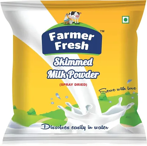 Farmer Fresh All-Natural skimmed Milk Powder - 100% Pure, Non-Fat Dry Milk ndash; 500 gm - Perfect for Tea  Coffee for Everyday use