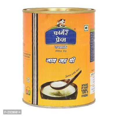 Farmer Fresh 1 L Desi Ghee Tin - 100% Pure and Natural Highly Nutritious | Easy Digestion Traditional Rich Flavor for Cooking and Ayurvedic Benefits-thumb0