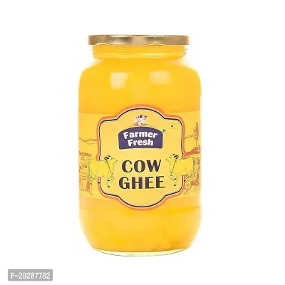 Farmer fresh premium quality 500 ml glass jar of 100% pure and natural highly nutritious desi ghee easy digestion traditional rich flavor for cooking and ayurvedic benefits