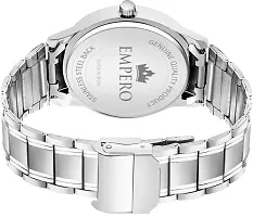 EMPERO-12 Silver Stainless Steel Day and Date Analog Mens Watch-thumb1