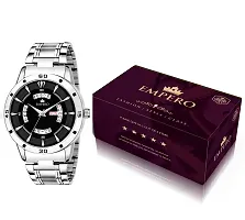 EMPERO-12 Silver Stainless Steel Day and Date Analog Mens Watch-thumb2