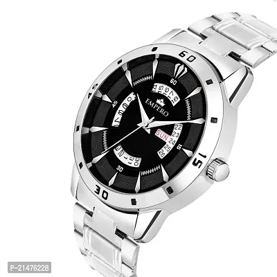 EMPERO-12 Silver Stainless Steel Day and Date Analog Mens Watch-thumb4