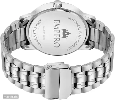 EMPERO-13 Silver Stainless Steel Day and Date Analog Mens Watch-thumb2