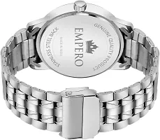 EMPERO-13 Silver Stainless Steel Day and Date Analog Mens Watch-thumb4
