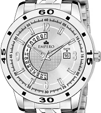 EMPERO-51 Silver Stainless Steel Date Analog Mens Watch-thumb1