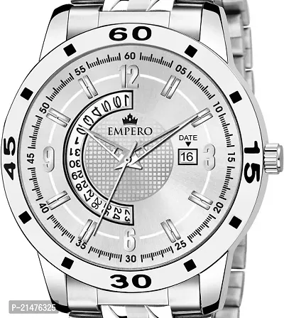 EMPERO-51 Silver Stainless Steel Date Analog Mens Watch-thumb2