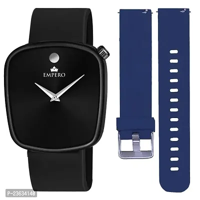 EMPERO  1 Square Watch With (22mm) 2 Silicone Smartwatch Strap Combo Analog Watch - For Men  Women