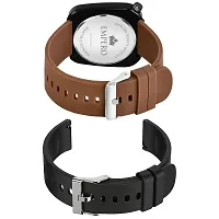 EMPERO  1 Square Watch With (22mm) 2 Silicone Smartwatch Strap Combo Analog Watch - For Men  Women-thumb2