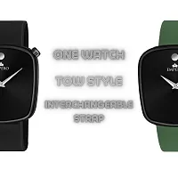EMPERO  1 Square Watch With (22mm) 2 Silicone Smartwatch Strap Combo Analog Watch - For Men  Women-thumb1