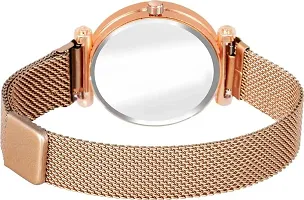 EMPERO - Crystal Glass Copper Metal Magnet Strap Analog Womens Watch-thumb3