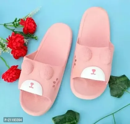 Elegant Pink EVA Solid Slippers For Women-thumb0