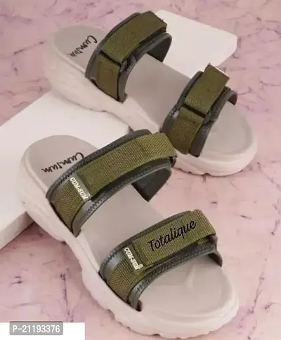 Elegant Green EVA Solid Slippers For Women-thumb0