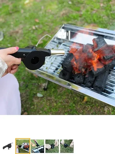 useful Portable Hand Crank  Air Blower Fan for Charcoal Grill BBQ