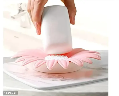 Awsome  Flower Shape portable Soap Dish Holder Soap Case (3Pc)-thumb4