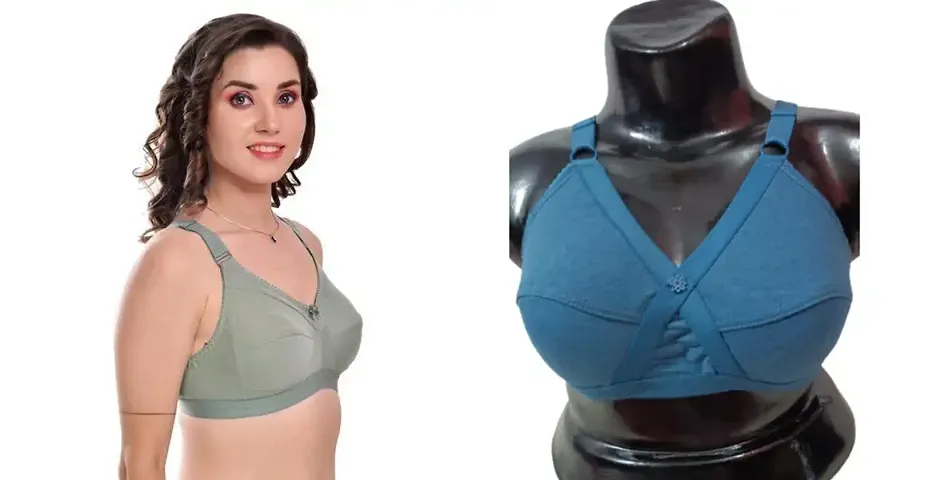 Fancy Solid Bra For Women Pack Of 2