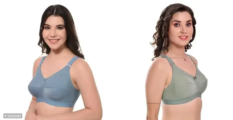 Stylish Cotton Solid Bras For Women Pack of 2-thumb0