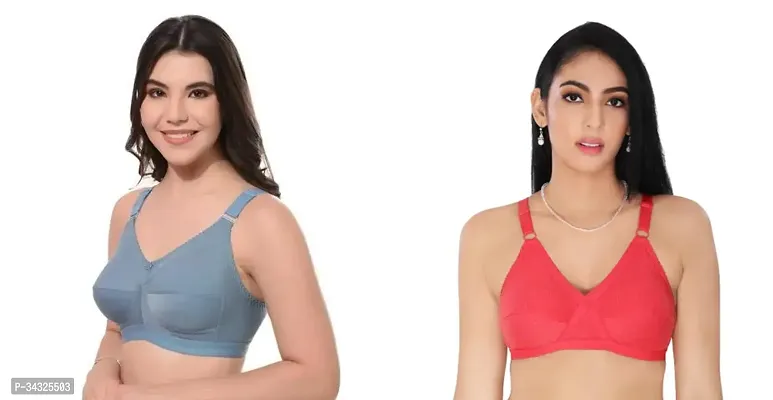 Stylish Cotton Solid Bras For Women Pack of 2-thumb0