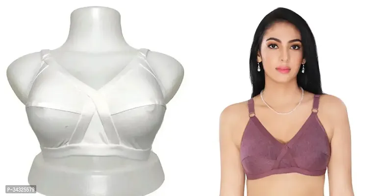 Stylish Cotton Solid Bras For Women Pack of 2-thumb0