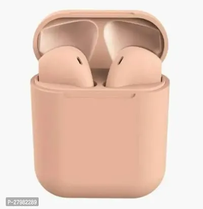 INPOD 12 TWS 5.0 Wireless Earphone with Sensor Portable Charging Case Bluetooth Headset  (Pink, In the Ear)