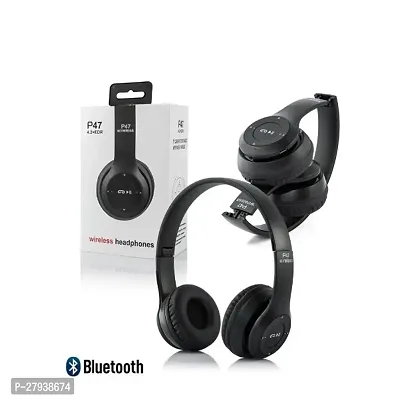 P47 Wireless Bluetooth Portable Sports Headphones with Fm,Memory Card Support Bluetooth, Wired Headset-thumb0