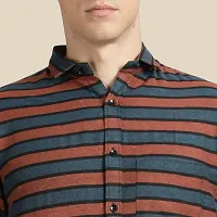 Mens Wear Pure Cotton Striped Printed Multicolor Color Shirt-thumb4