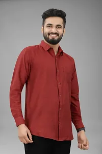 Mens Wear Pure Cotton Red Color Shirt-thumb3