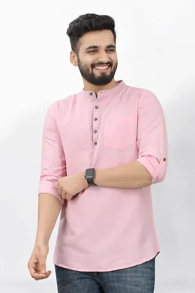 Mens Wear Pure Color Short Kurta