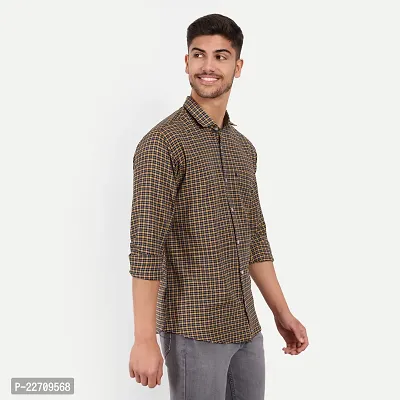 Mens Wear Pure Cotton Checks Printed Multi Color Shirt  Mens wearshirt printed shirt for daily-thumb4